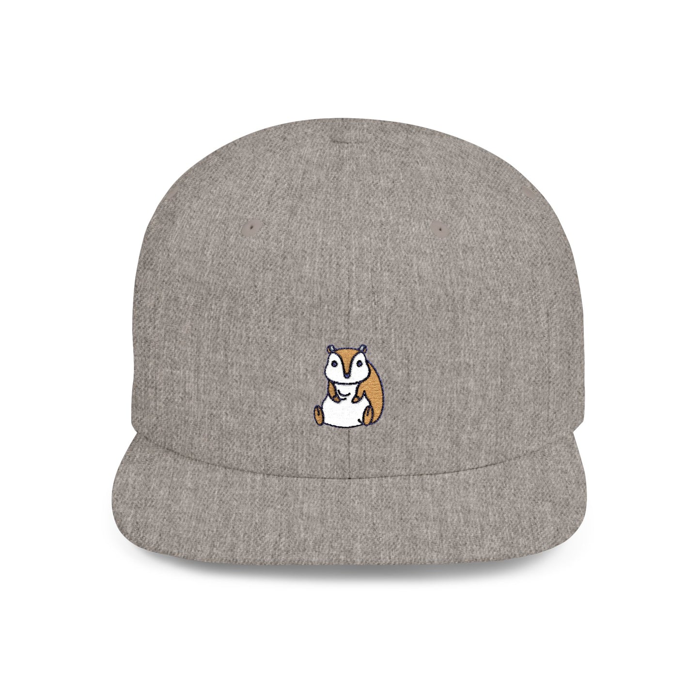 Icons Embroidered Hamster Flat Bill Snapback – Lightweight, Custom Fit, Premium Quality