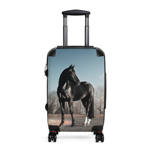 Animals Black Horse Carry-On Suitcase - Stylish Luggage for Travelers