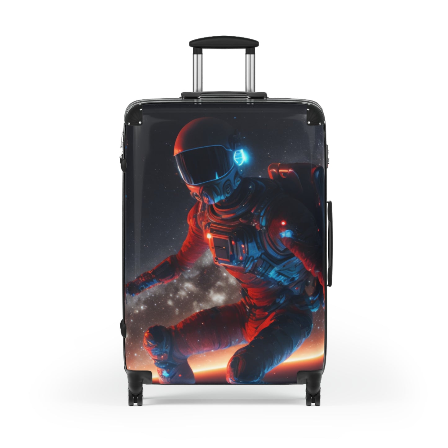 Space Astronaut Surfing Carry-On Suitcase - Stylish Luggage for Travelers