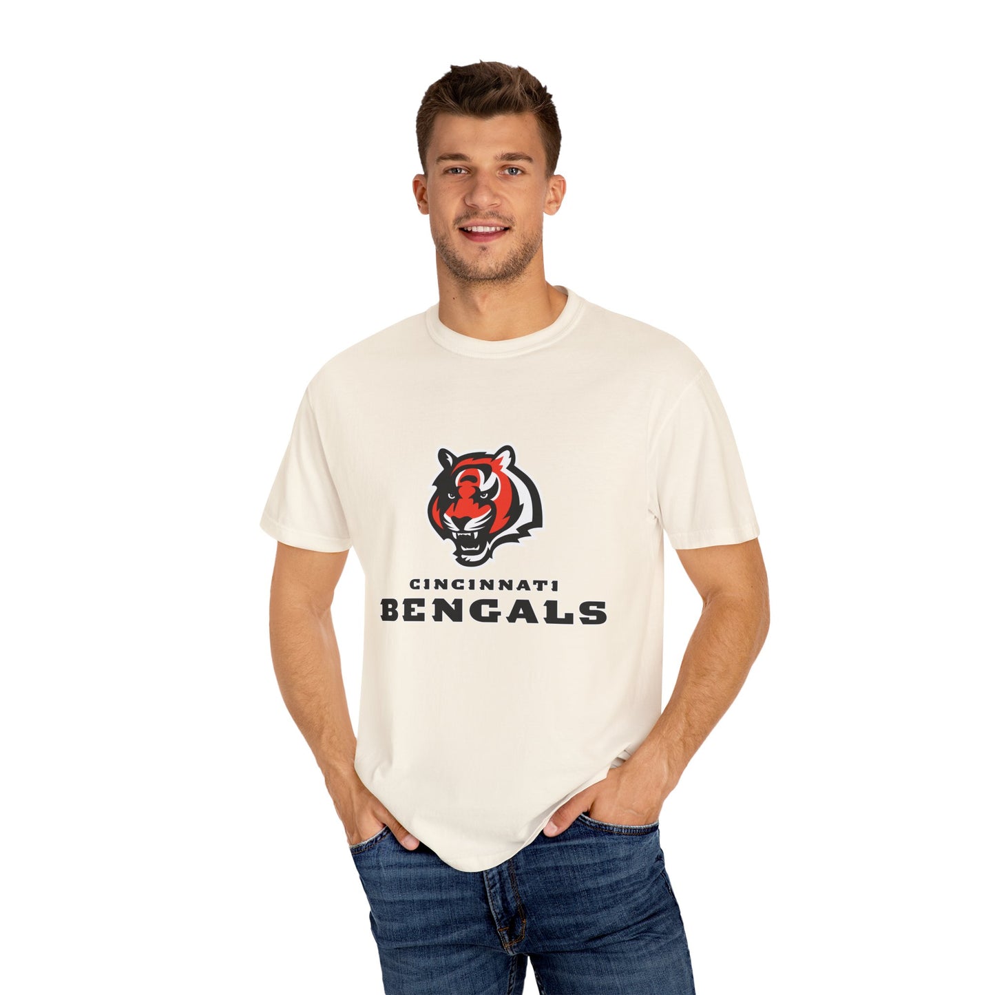 Cincinnati Bengals Gear Garment-Dyed T-Shirt – Premium Cotton Tee for Customization