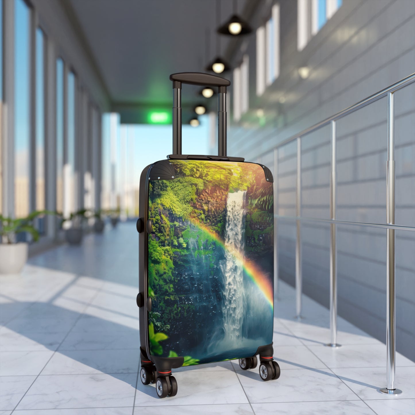 Nature Waterfall Vibrant Art Carry-On Suitcase - Stylish Luggage for Travelers