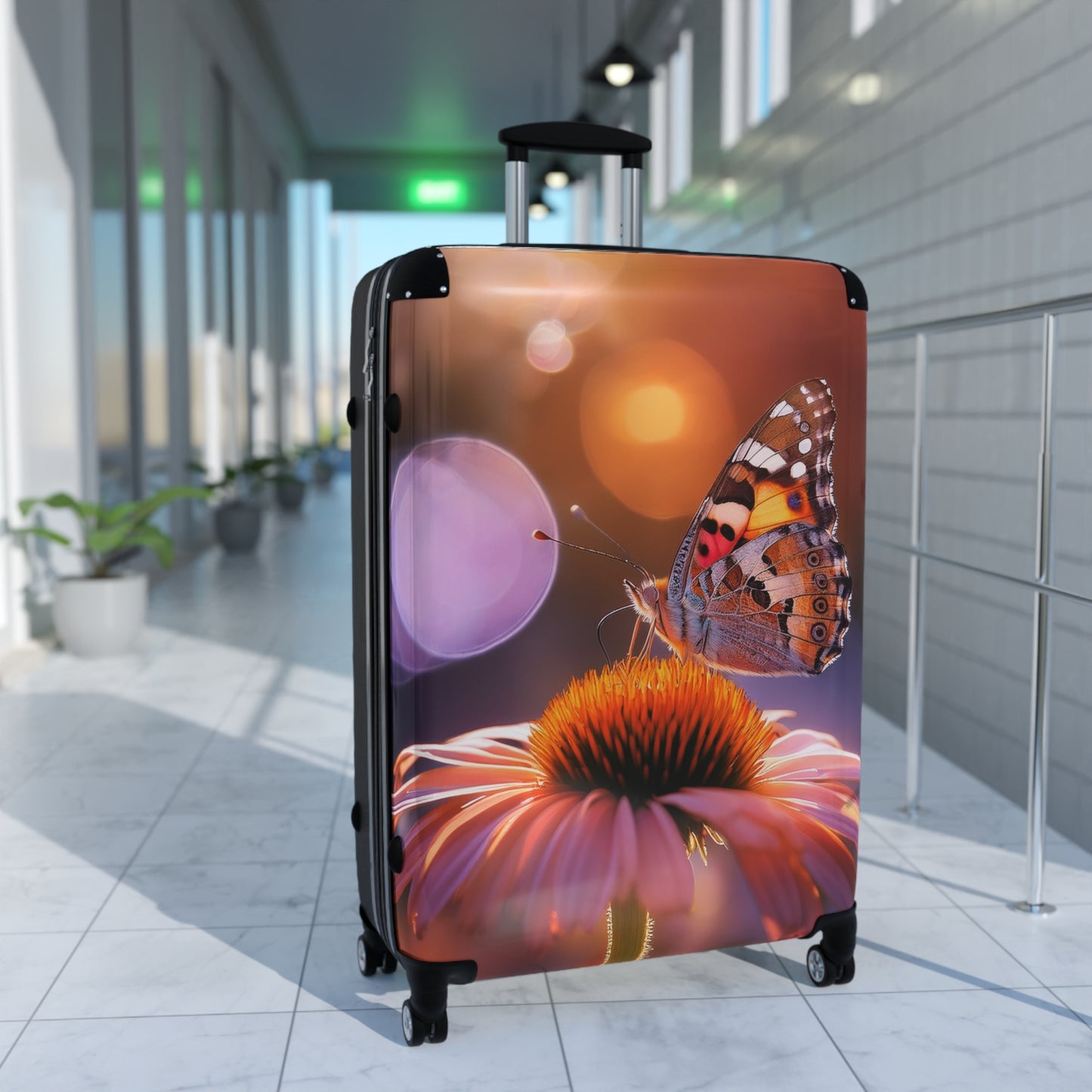 Nature Butterflies Flower Art Carry-On Suitcase - Stylish Luggage for Travelers