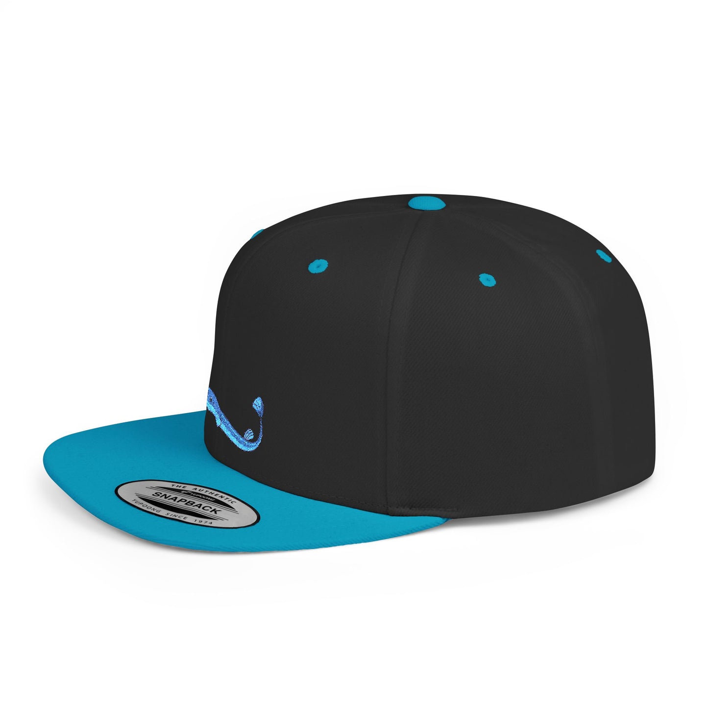 Icons Embroidered Eel Fish Flat Bill Snapback – Lightweight, Custom Fit, Premium Quality
