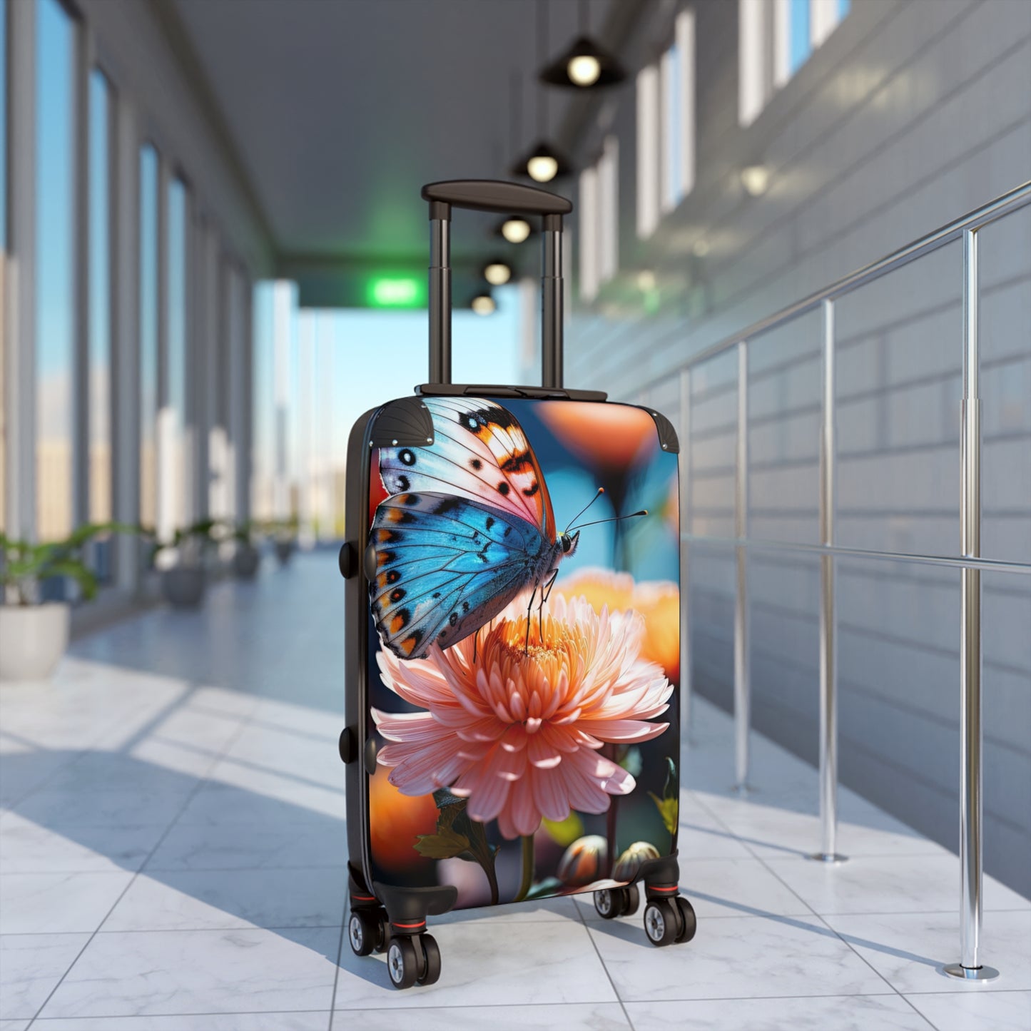 Nature Butterflies Floral On Flowers Art Carry-On Suitcase - Stylish Luggage for Travelers