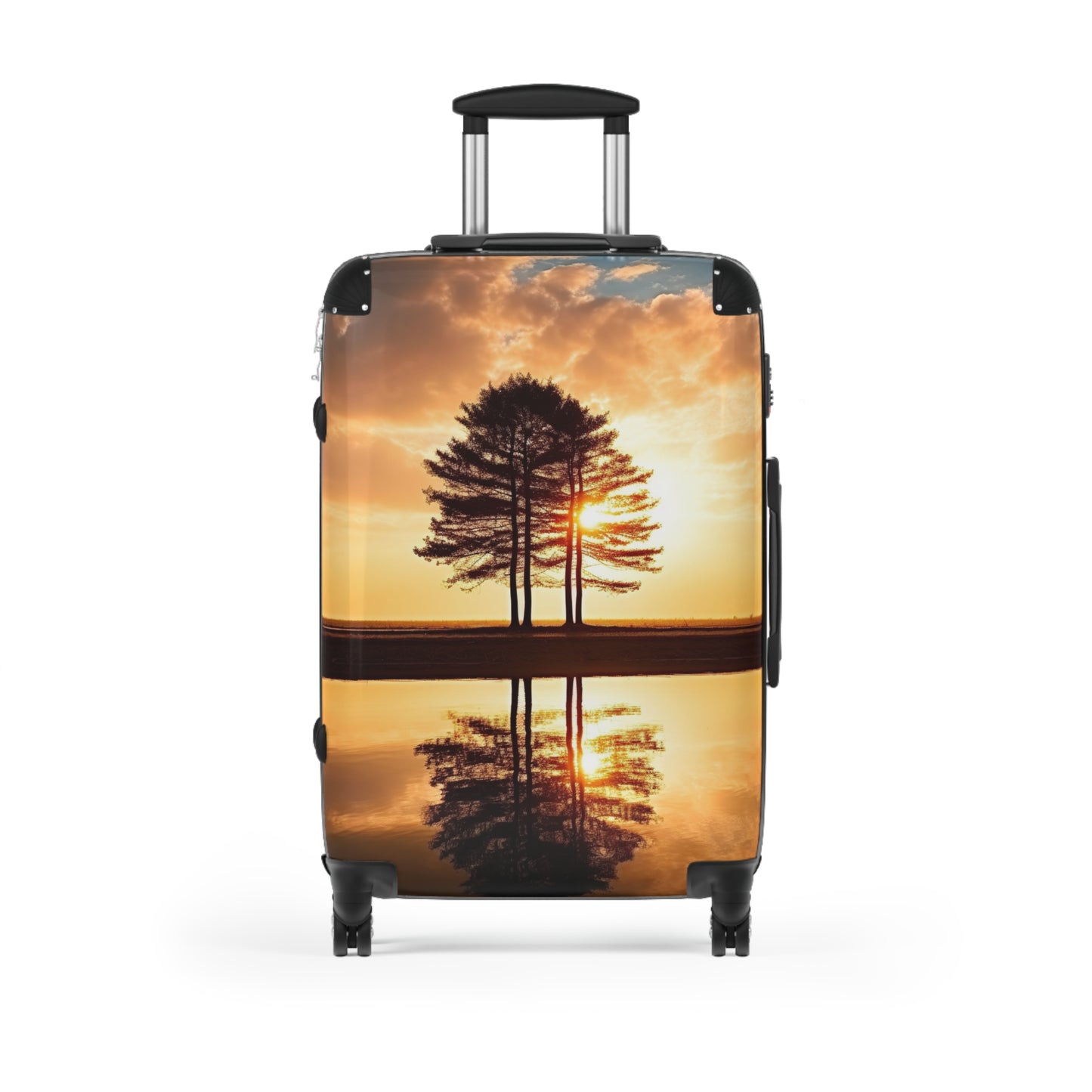 Nature Landscape Trees Reflected Art Carry-On Suitcase - Stylish Luggage for Travelers