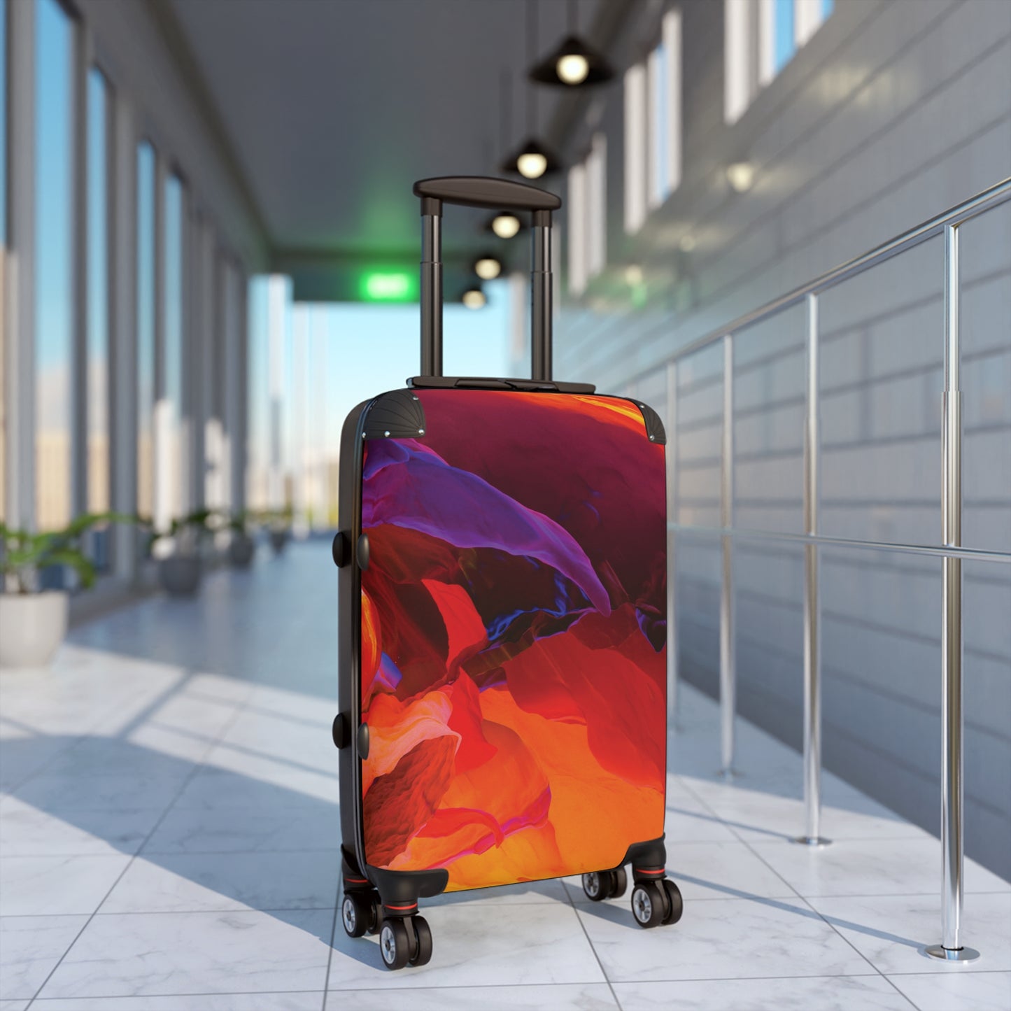 Abstract Colorful Digital Art Carry-On Suitcase - Stylish Luggage for Travelers