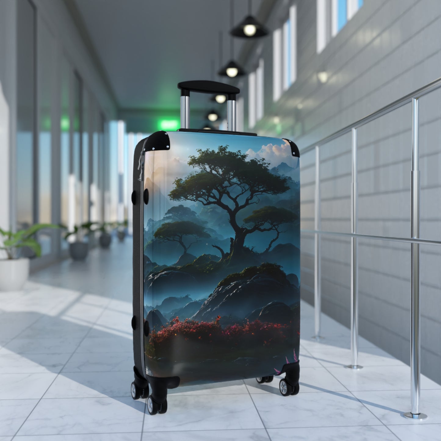 Nature Lake Forest Mountain Art Carry-On Suitcase - Stylish Luggage for Travelers