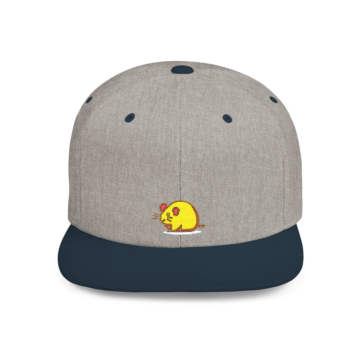Icons Embroidered Yellow Mouse Flat Bill Snapback – Lightweight, Custom Fit, Premium Quality