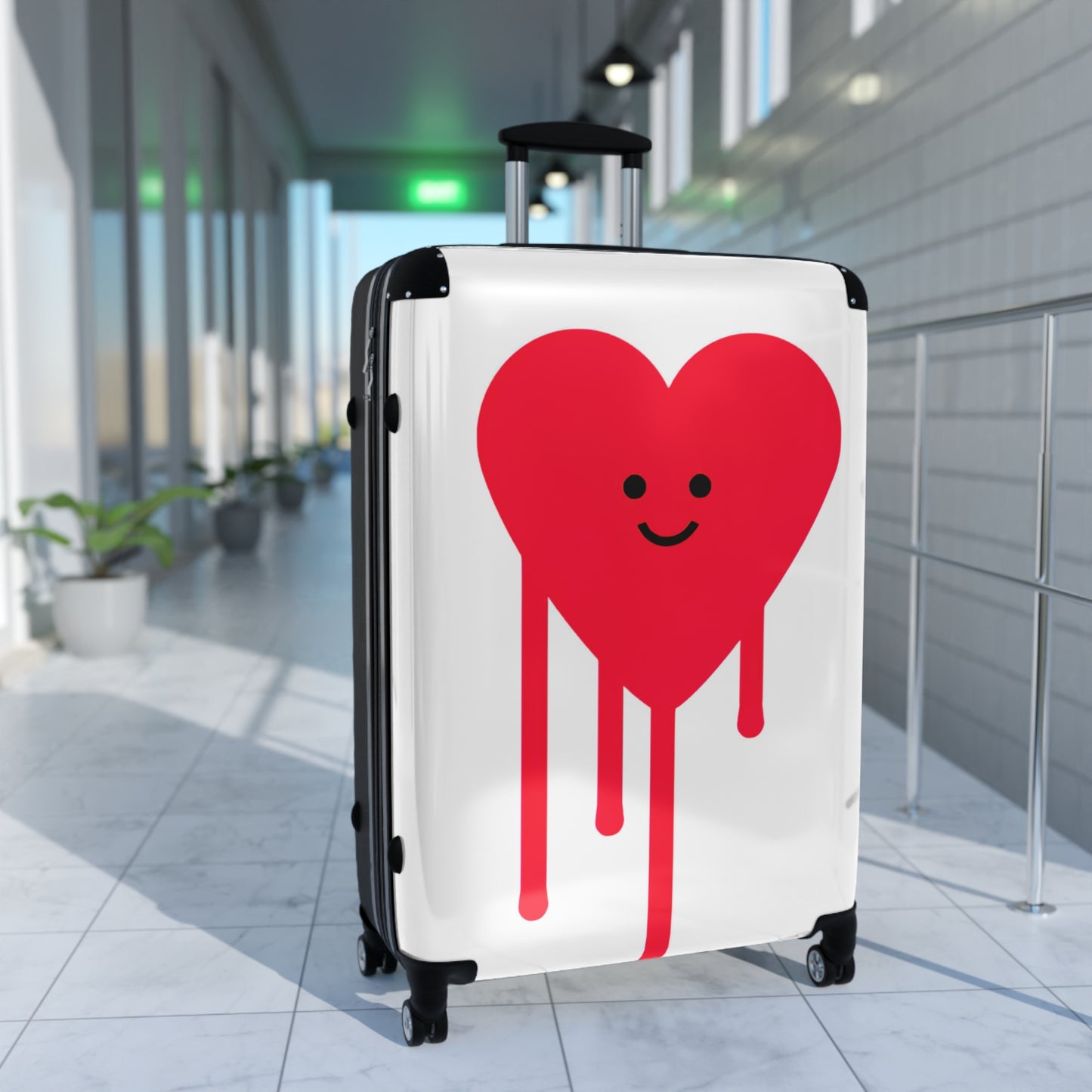 Love Drippy Heart Art Carry-On Suitcase - Stylish Luggage for Travelers
