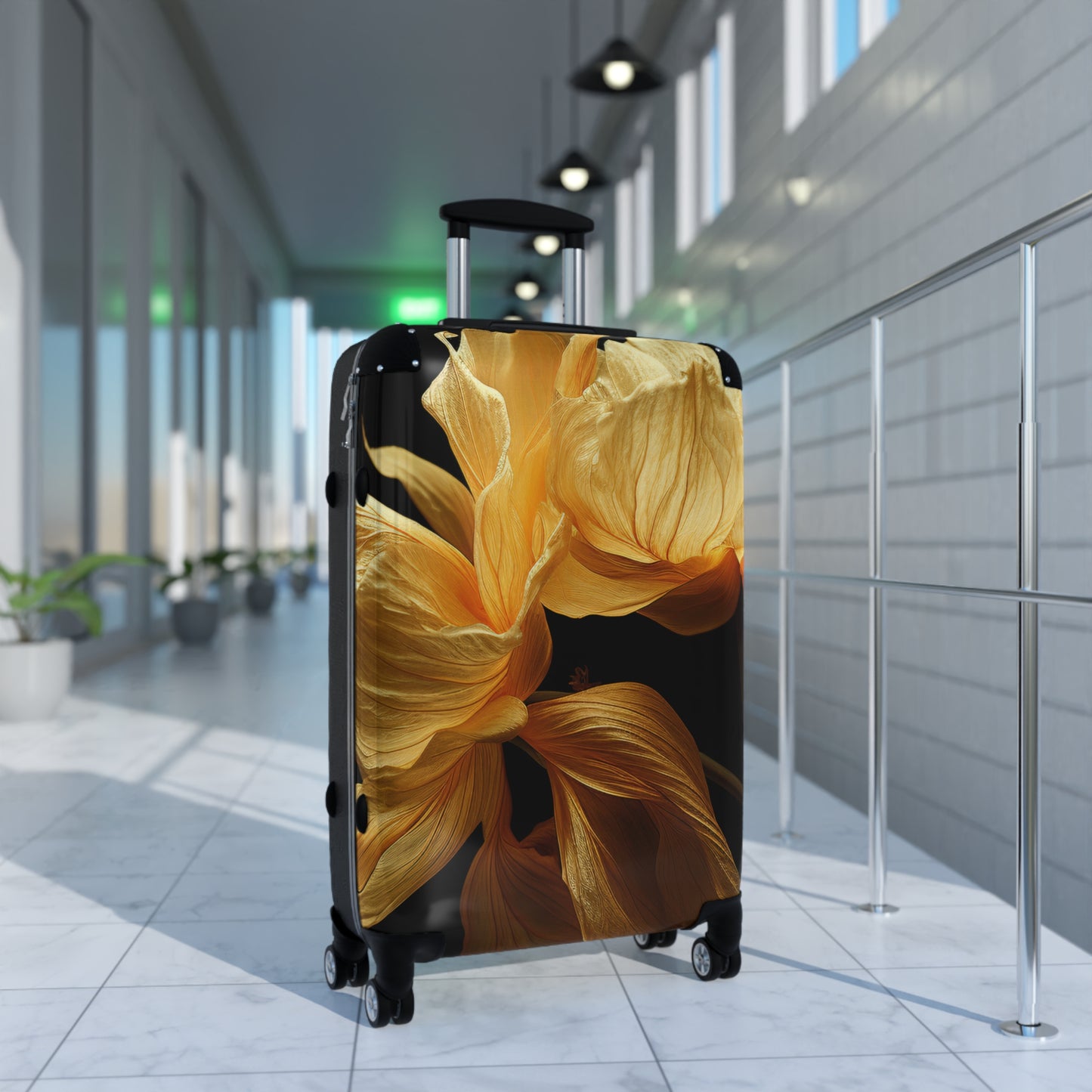 Nature Flowers Floral Yellow Hellebore Art Carry-On Suitcase - Stylish Luggage for Travelers