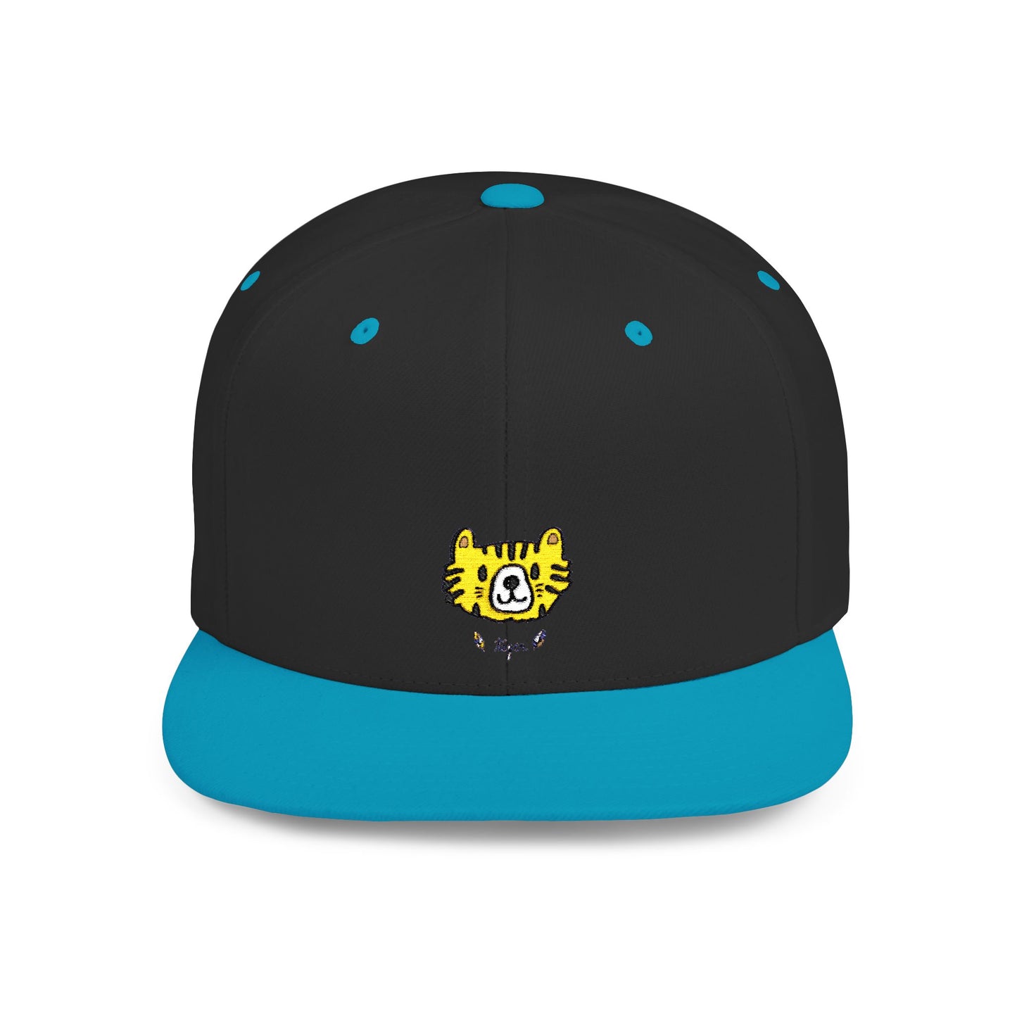 Icons Embroidered Tiger Face Flat Bill Snapback – Lightweight, Custom Fit, Premium Quality