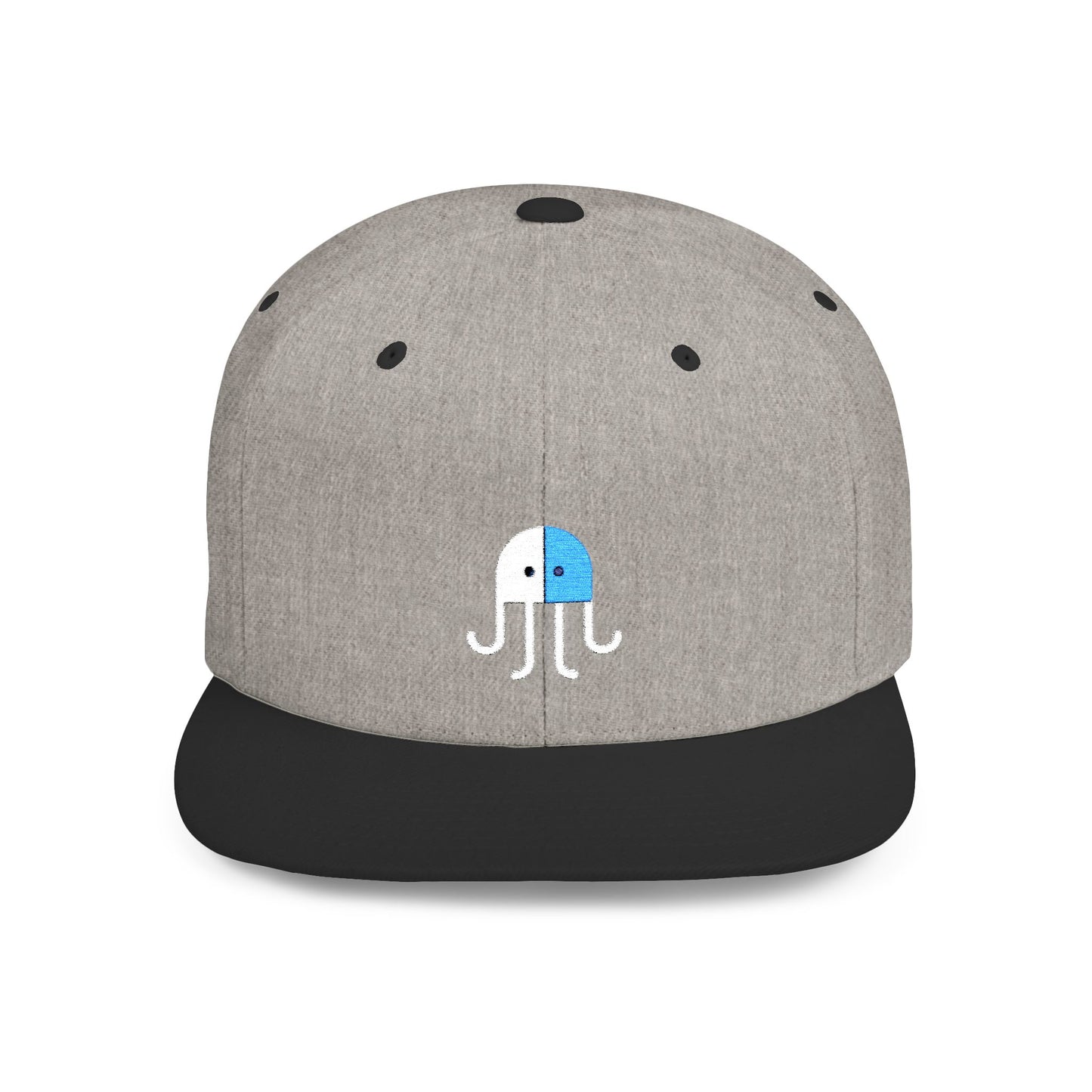 Icons Embroidered Jellyfish Flat Bill Snapback – Lightweight, Custom Fit, Premium Quality