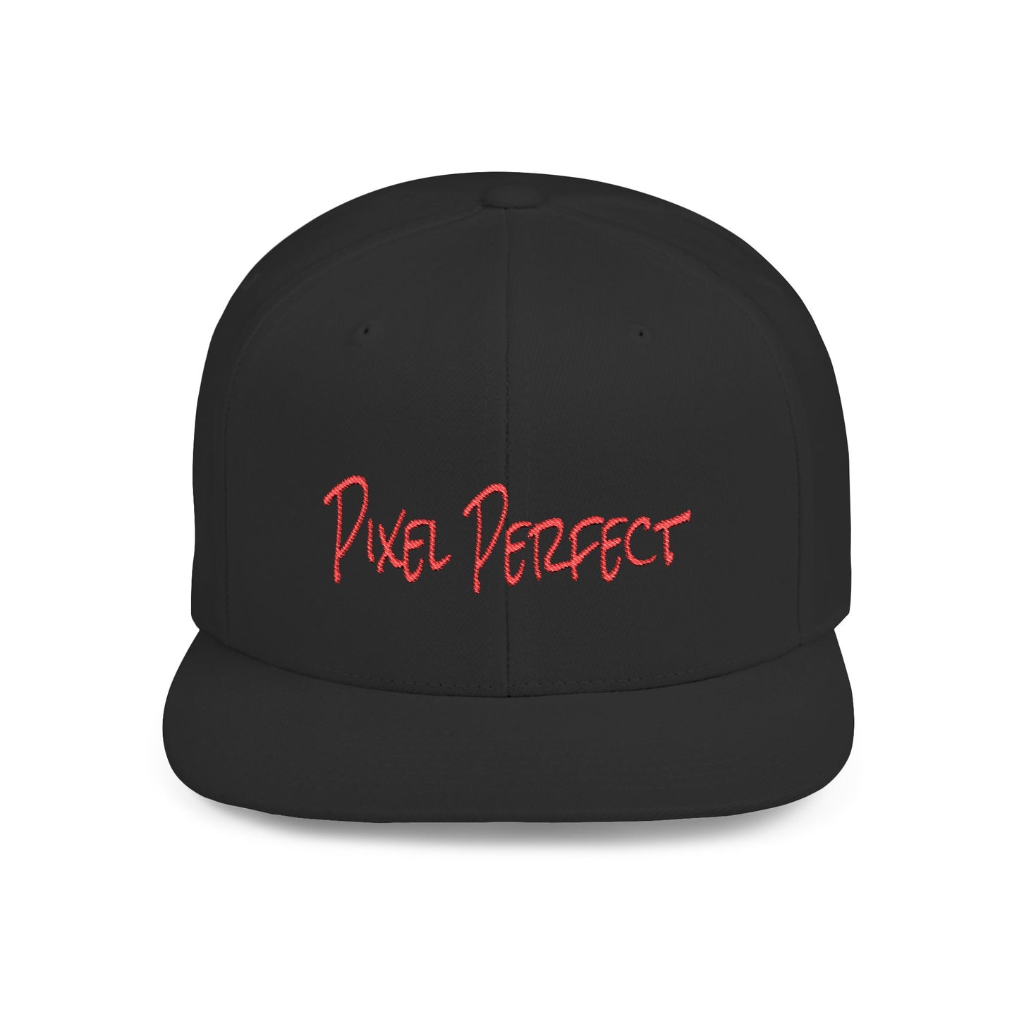 Text Pixel Perfect Flat Bill Snapback – Lightweight, Custom Fit, Premium Quality