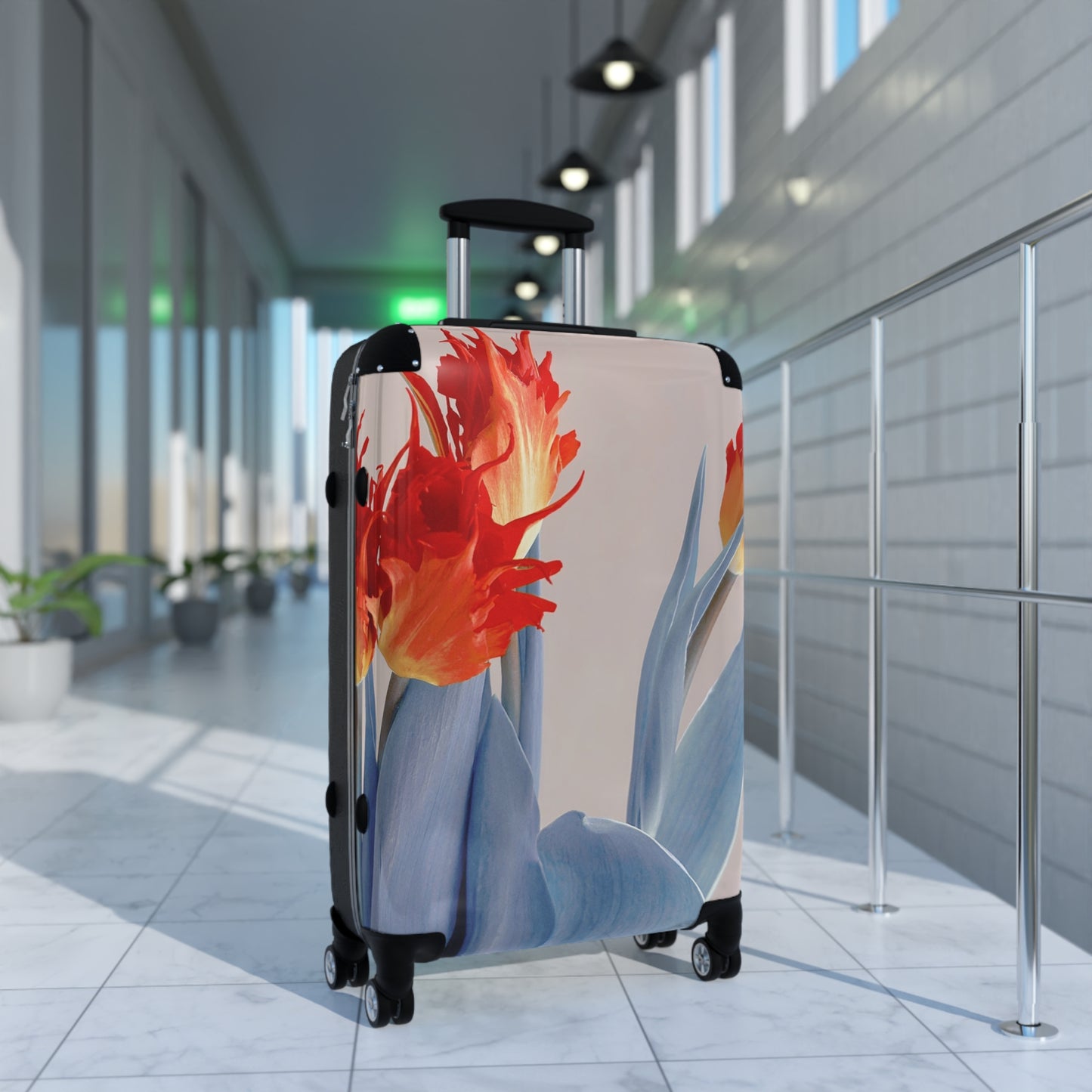 Nature Flowers Floral Red Hellebore Art Carry-On Suitcase - Stylish Luggage for Travelers