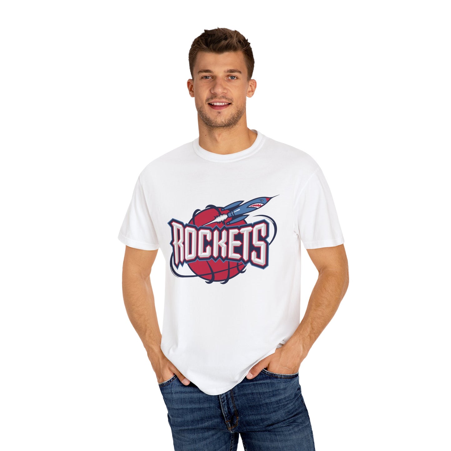 Houston Rockets Game Day Garment-Dyed T-Shirt – Premium Cotton Tee for Customization