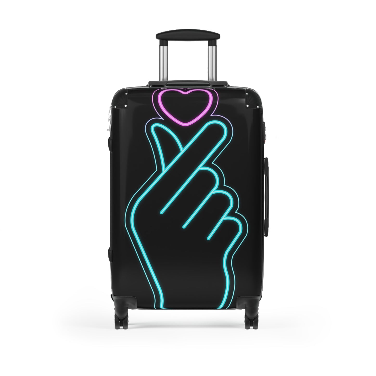 Love Glowing Finger Heart Art Carry-On Suitcase - Stylish Luggage for Travelers