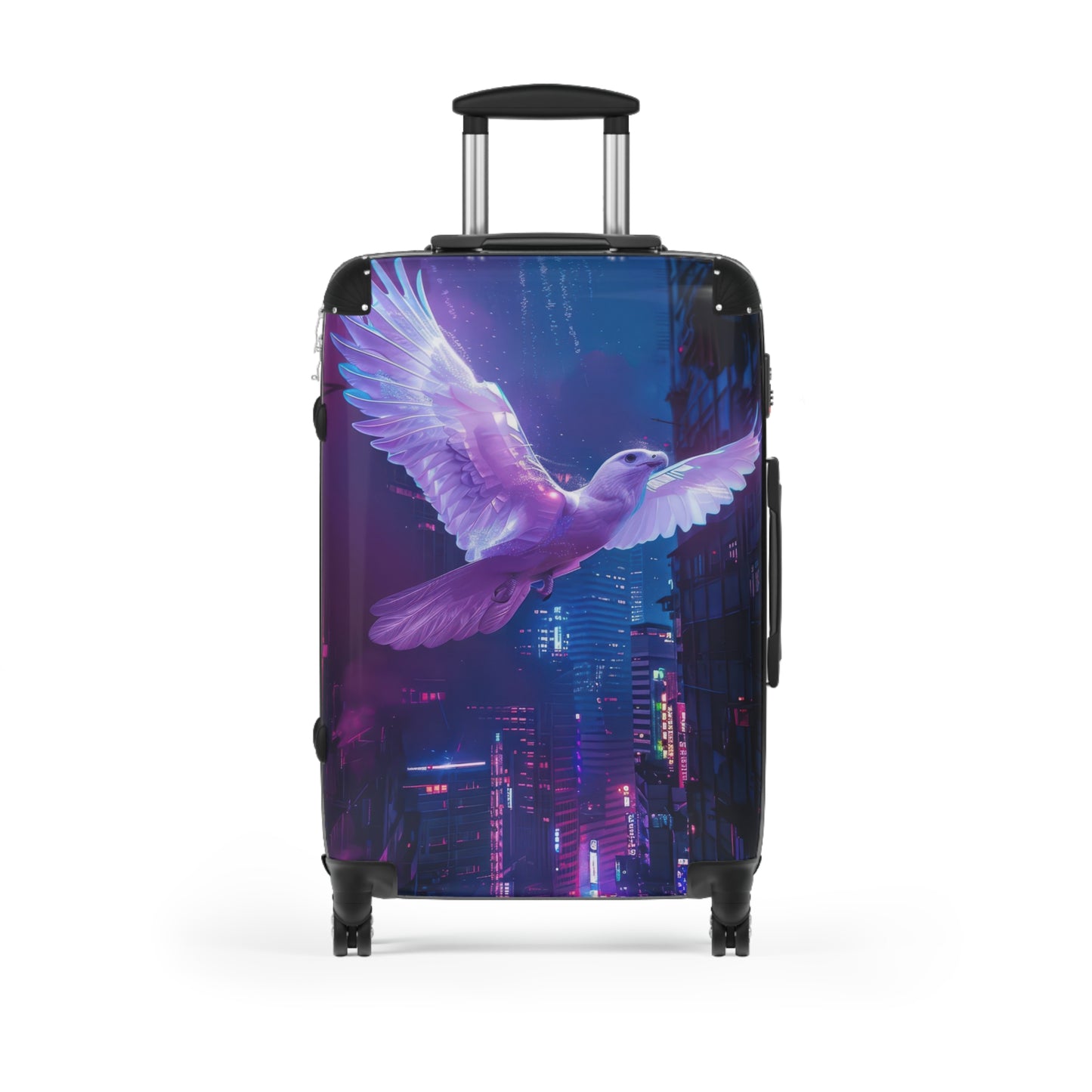 Animals Bird Glowing Purple Art Carry-On Suitcase - Stylish Luggage for Travelers