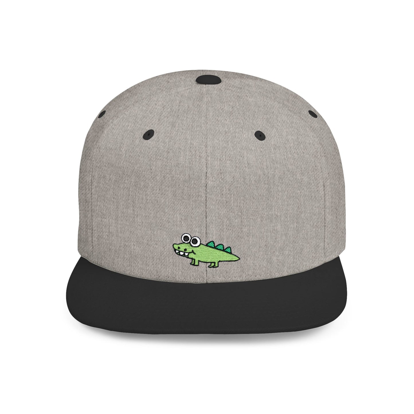 Icons Embroidered Crocodile Flat Bill Snapback – Lightweight, Custom Fit, Premium Quality