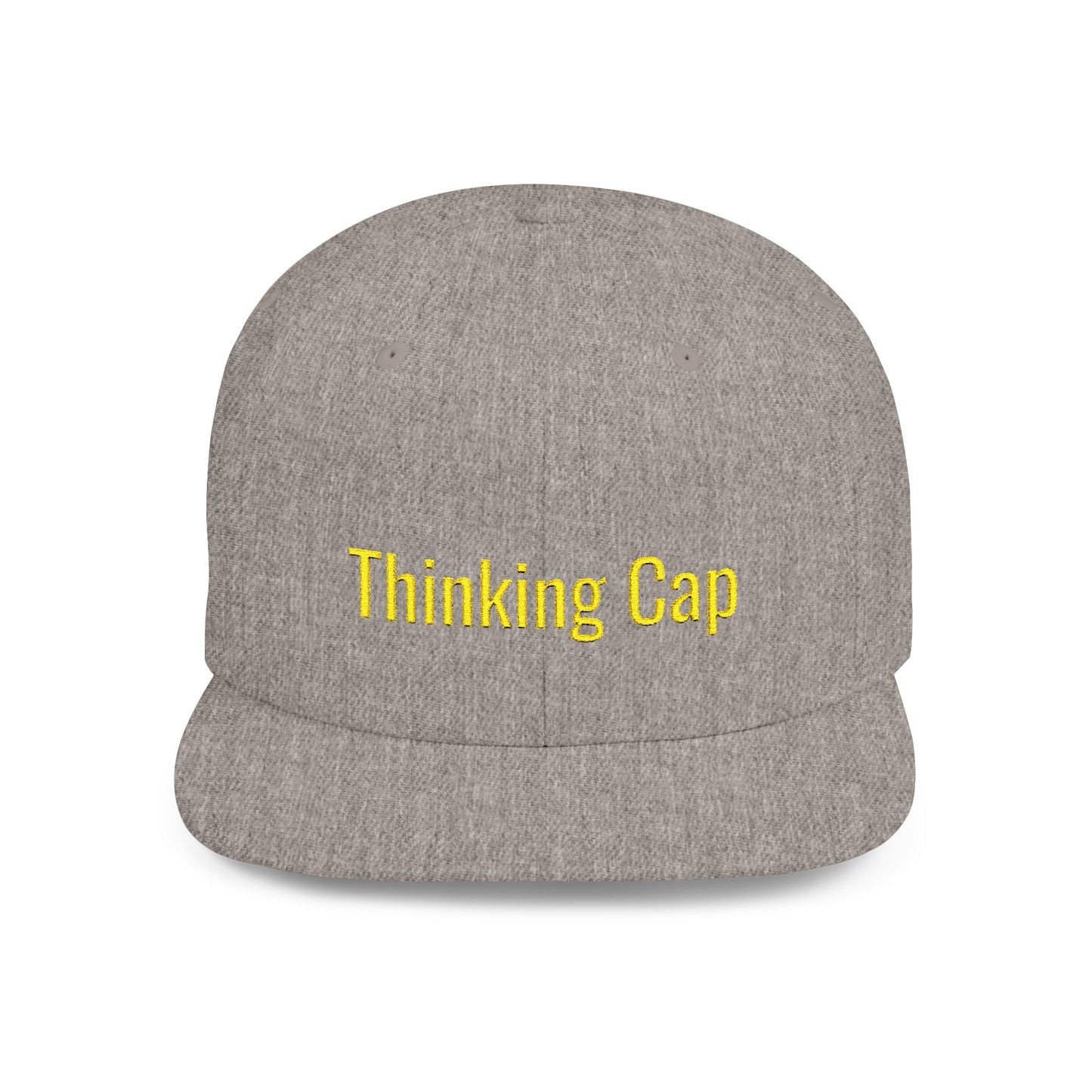 Text Thinking Cap Flat Bill Snapback – Lightweight, Custom Fit, Premium Quality