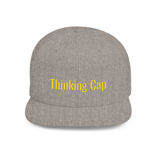 Text Thinking Cap Flat Bill Snapback – Lightweight, Custom Fit, Premium Quality