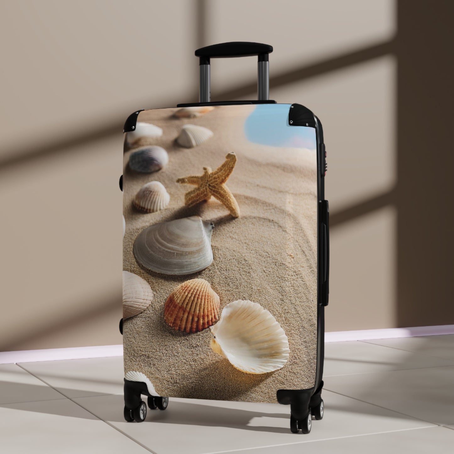 Nature Summer Seashells And Starfish Carry-On Suitcase - Stylish Luggage for Travelers