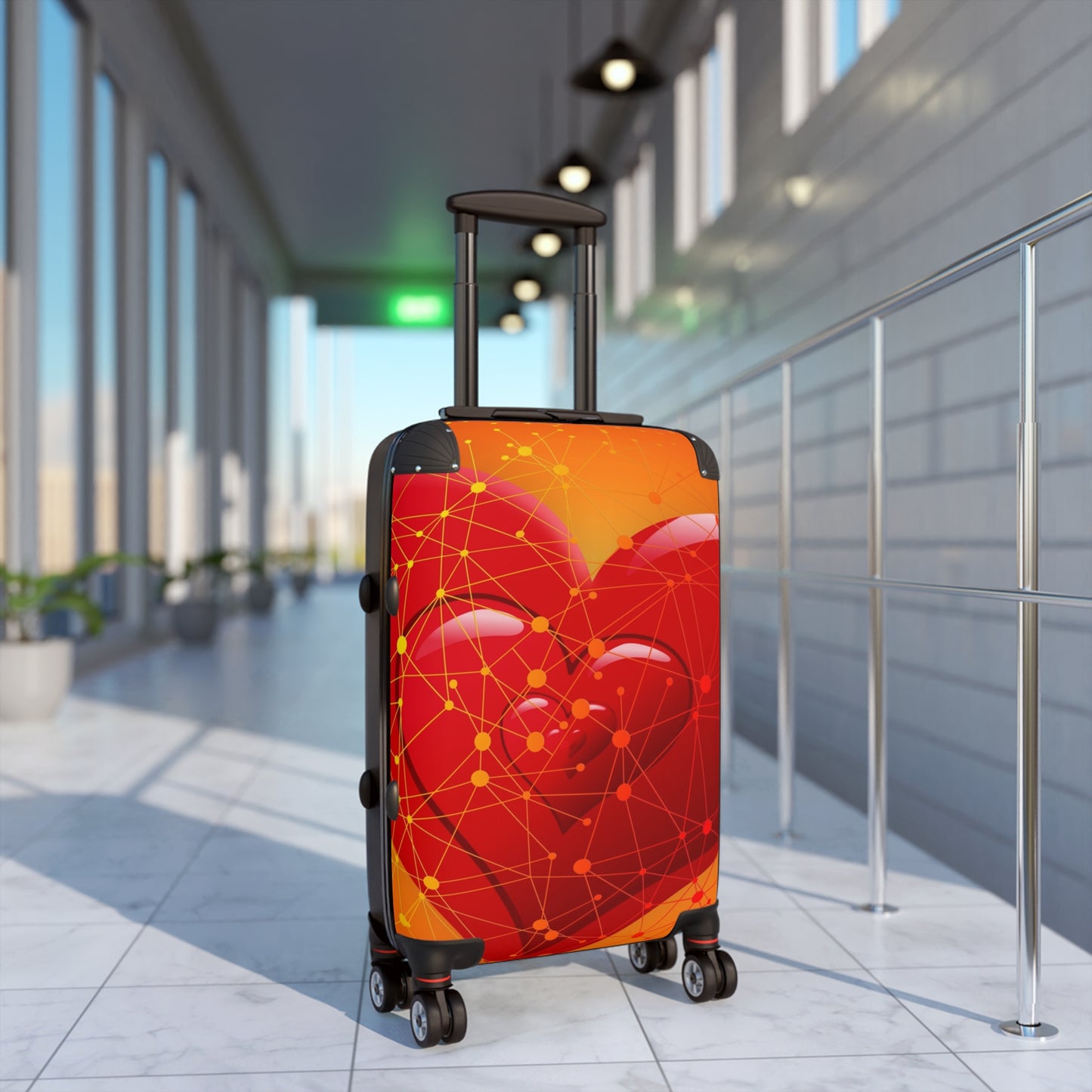 Love Heart Red Art Carry-On Suitcase - Stylish Luggage for Travelers