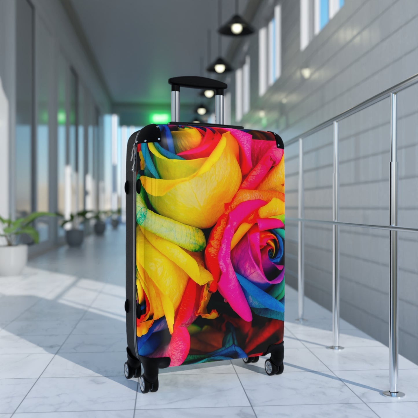 Nature Flowers Floral Cool Rainbow Art Carry-On Suitcase - Stylish Luggage for Travelers