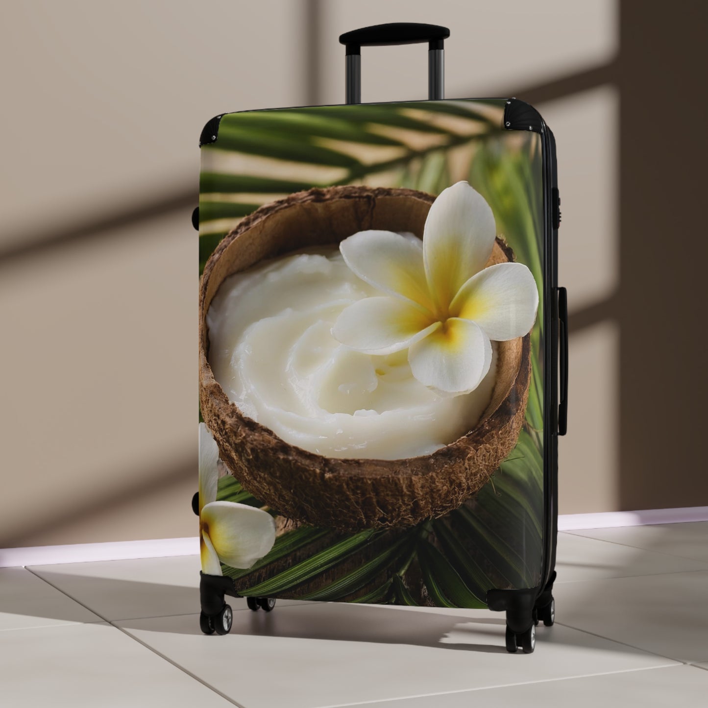 Nature Flowers Floral Coconut Oil Art Carry-On Suitcase - Stylish Luggage for Travelers