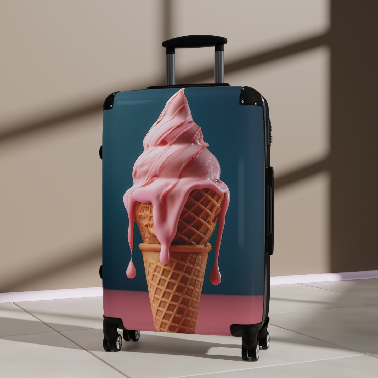 Nature Summer Pink Ice Cream Carry-On Suitcase - Stylish Luggage for Travelers