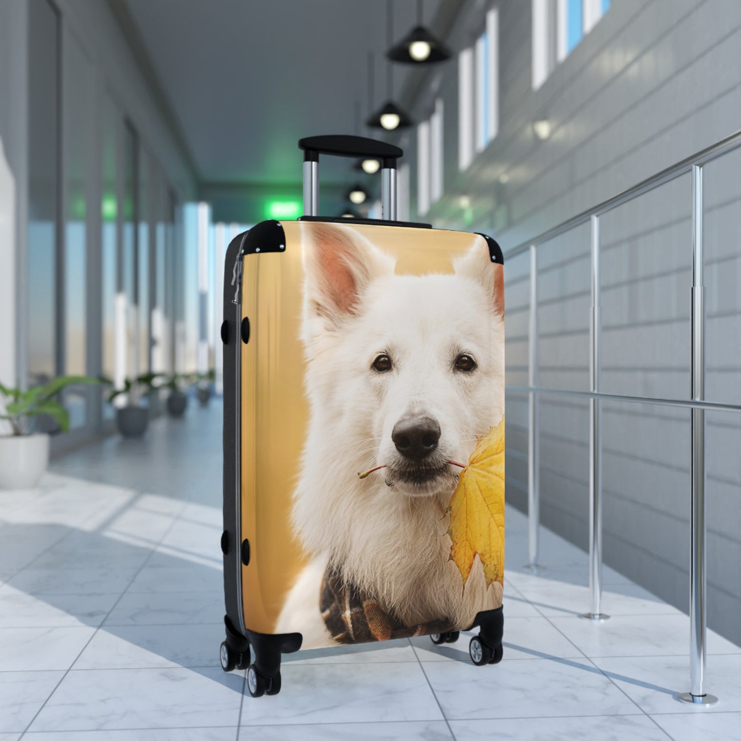 Animals White Swiss Shepherd Carry-On Suitcase - Stylish Luggage for Travelers