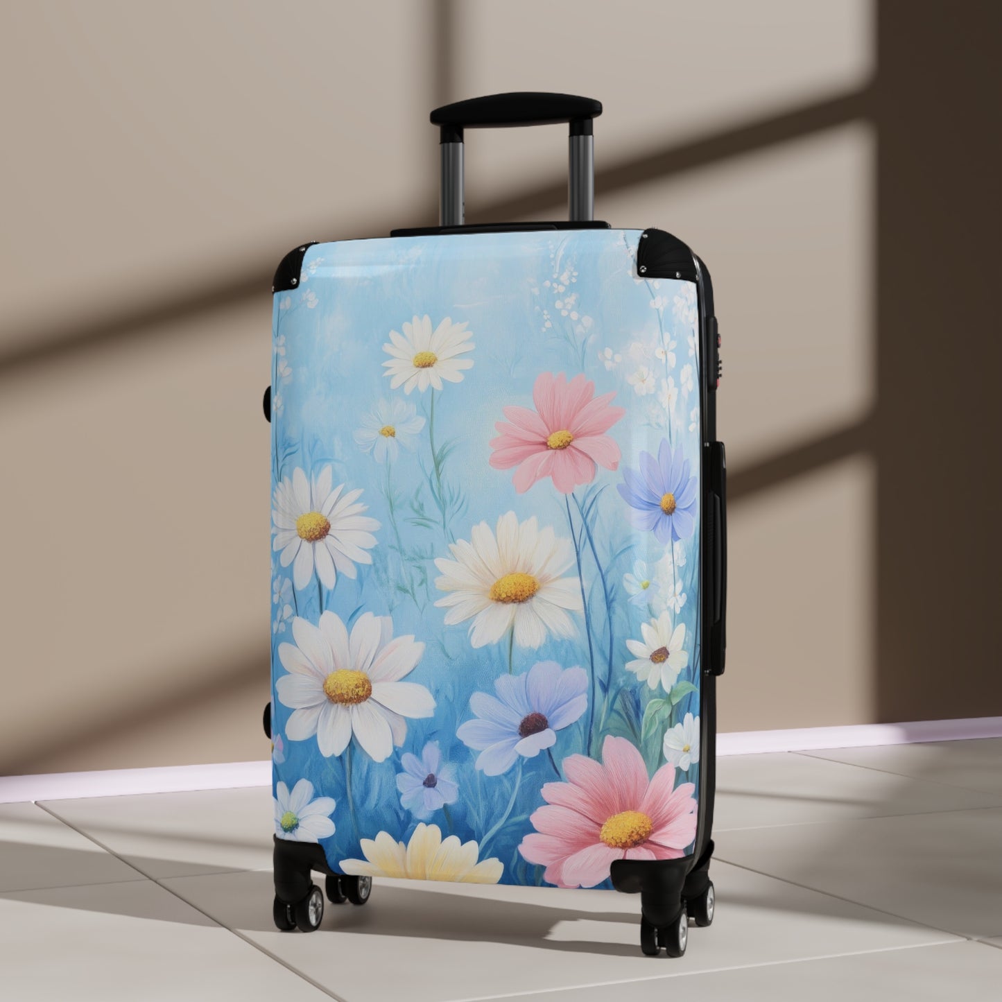 Nature Flowers Floral Vibrant Wild Flowers Painting Art Carry-On Suitcase - Stylish Luggage for Travelers