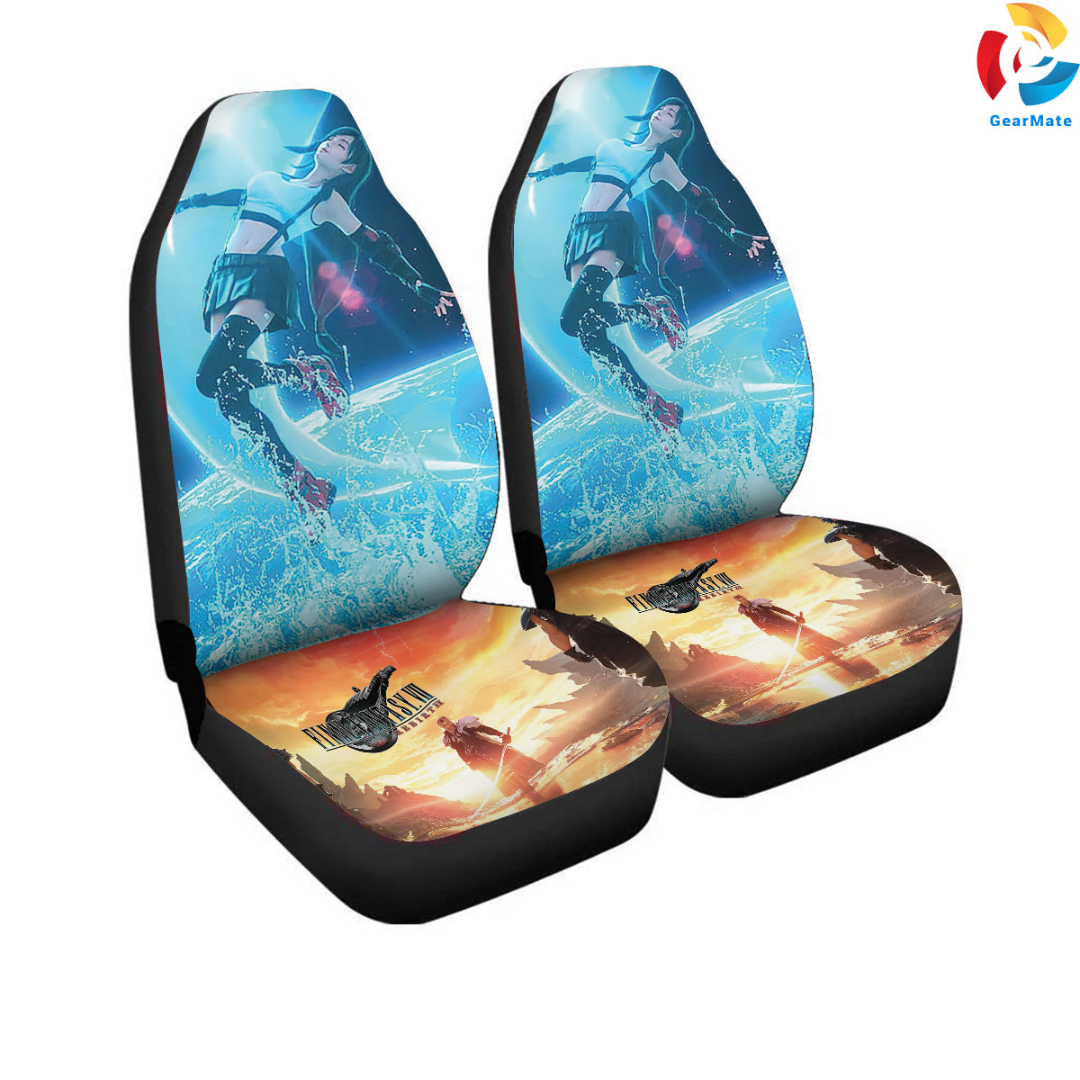 Tifa Lockhart FF7 Car Seat Covers – High Quality Graphic and Polar Fleece Protector Set
