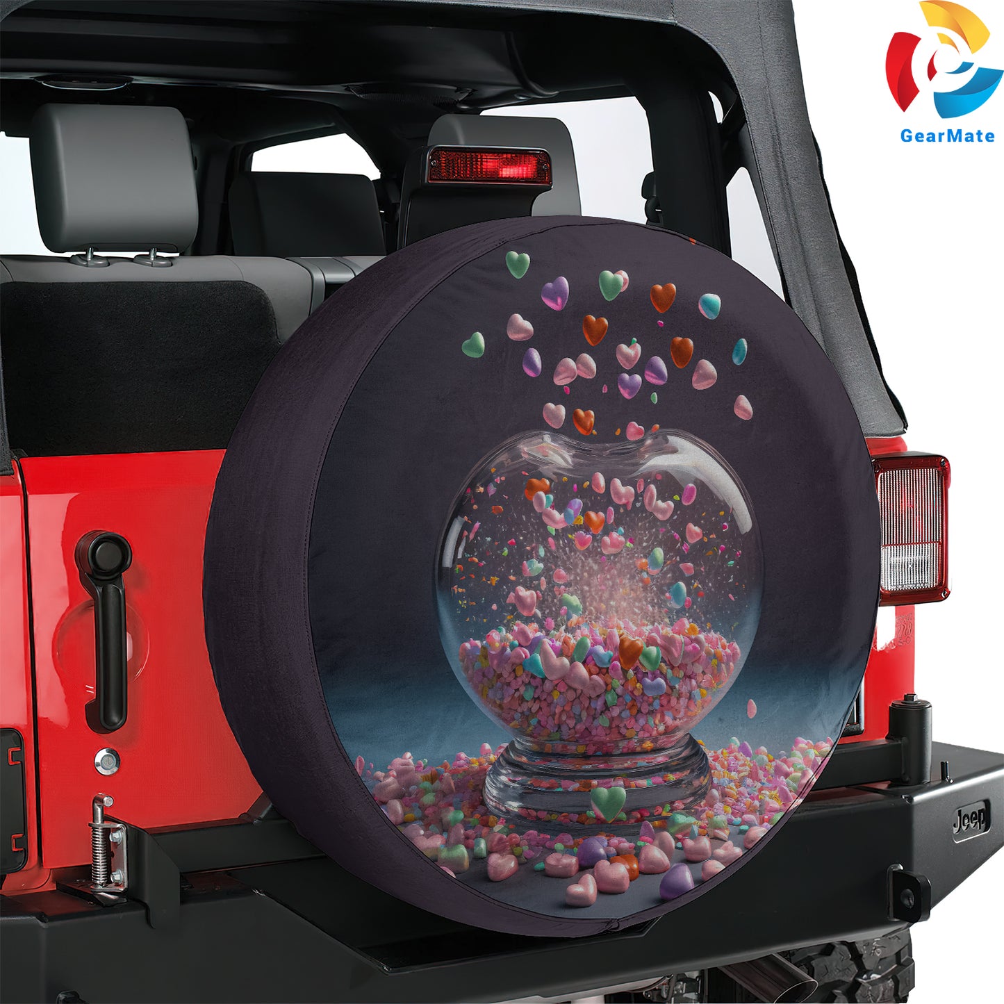 Love Hearts Spare Tire Cover – Premium Waterproof UV Resistant Protector