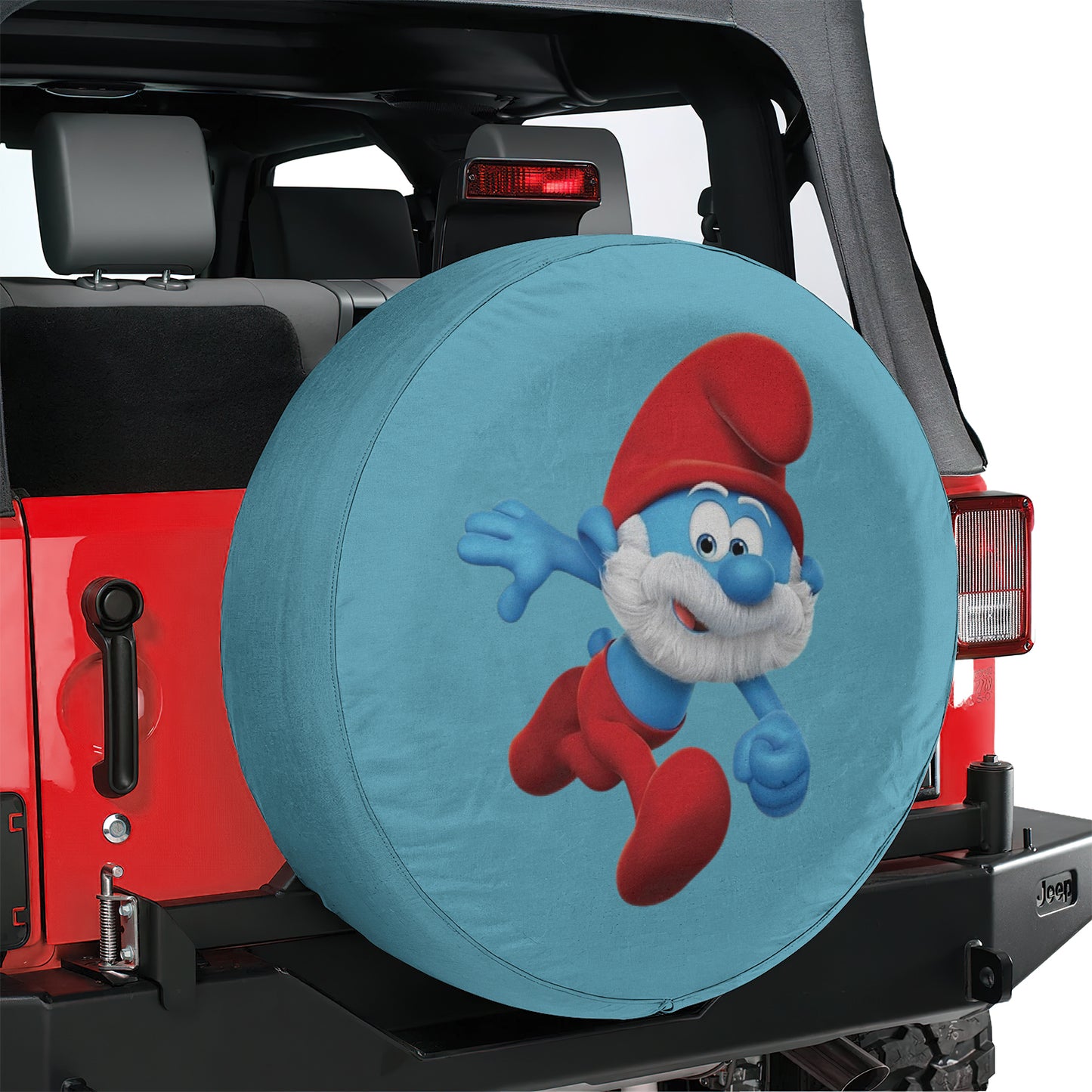 Papa Smurf Spare Tire Cover – Premium Waterproof UV Resistant Protector
