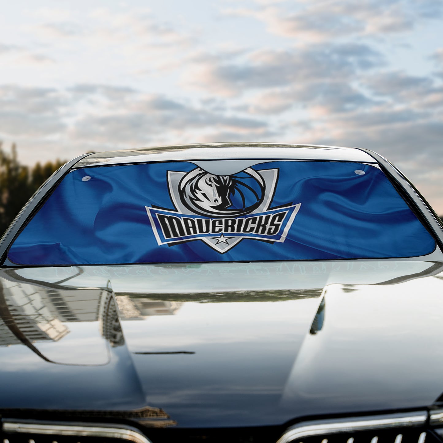 Basketball Dallas Maverick Reflective Car Sunshade – Premium Heat & UV Protection, Universal Fit