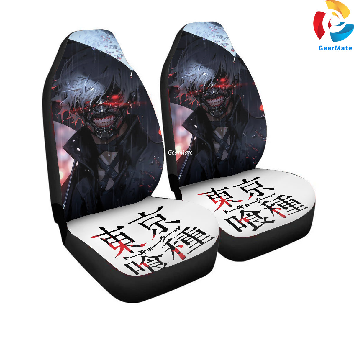Tokyo Ghoul Ghoulish Comfort Car Seat Covers – High Quality Graphic and Polar Fleece Protector Set