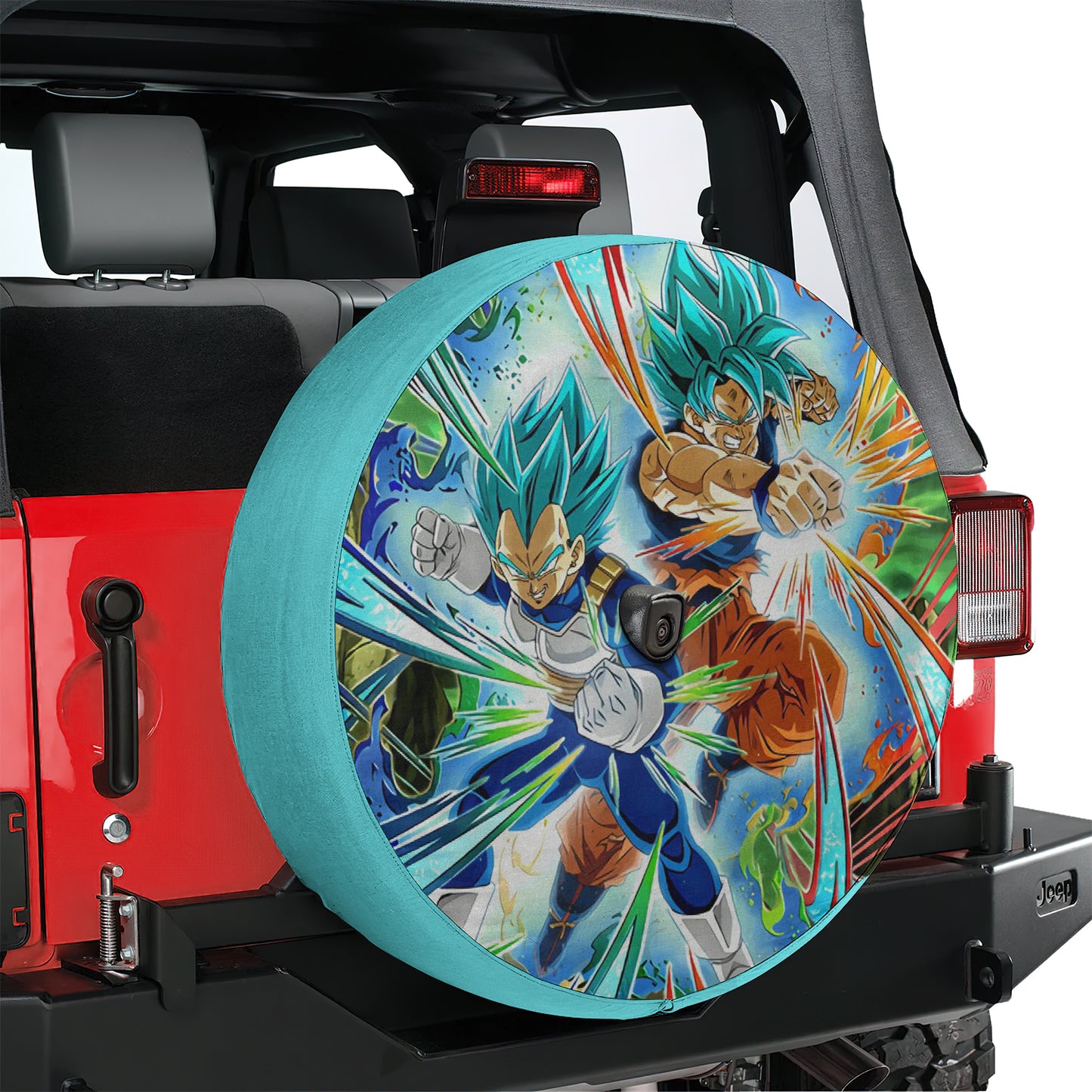 Dragon Ball Z Goku & Vegeta Spare Tire Cover – Premium Waterproof UV Resistant Protector