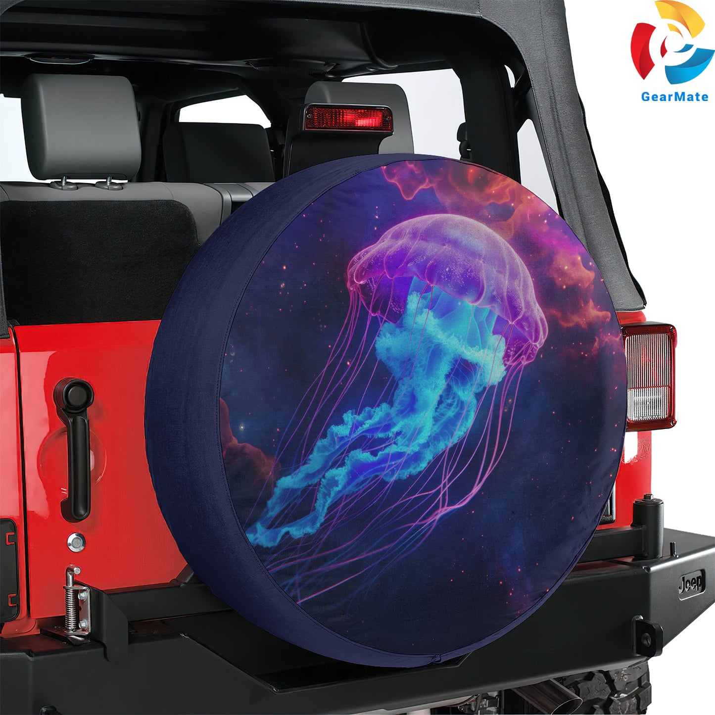 Space Jellyfish Spare Tire Cover – Premium Waterproof UV Resistant Protector