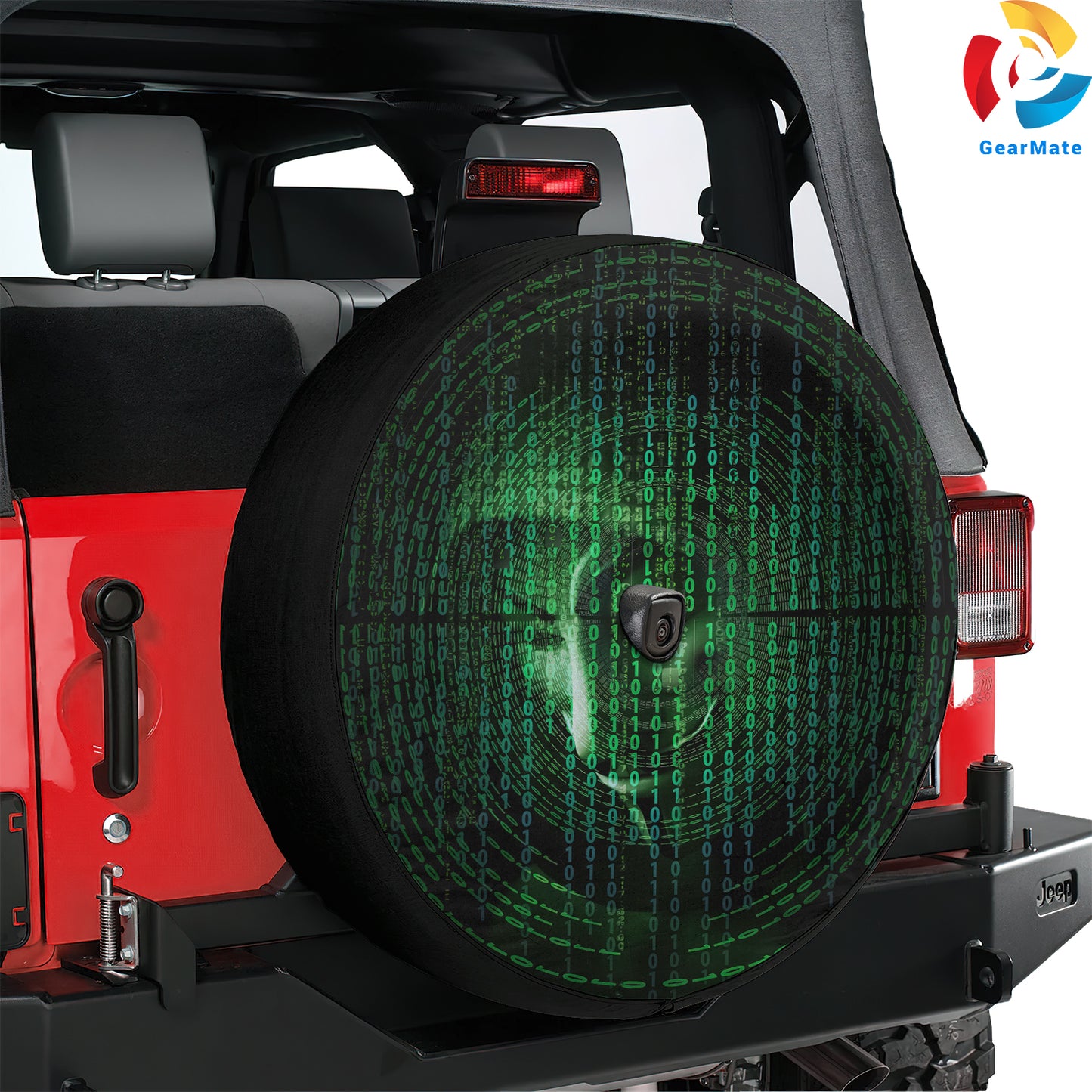 Hacker Binary Spare Tire Cover – Premium Waterproof UV Resistant Protector