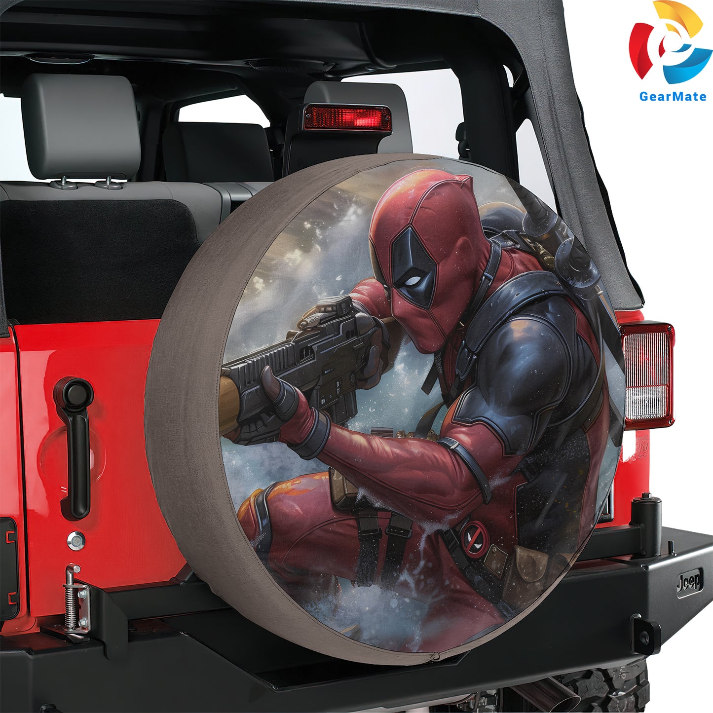 Marvel Deadpool Comics Spare Tire Cover – Premium Waterproof UV Resistant Protector