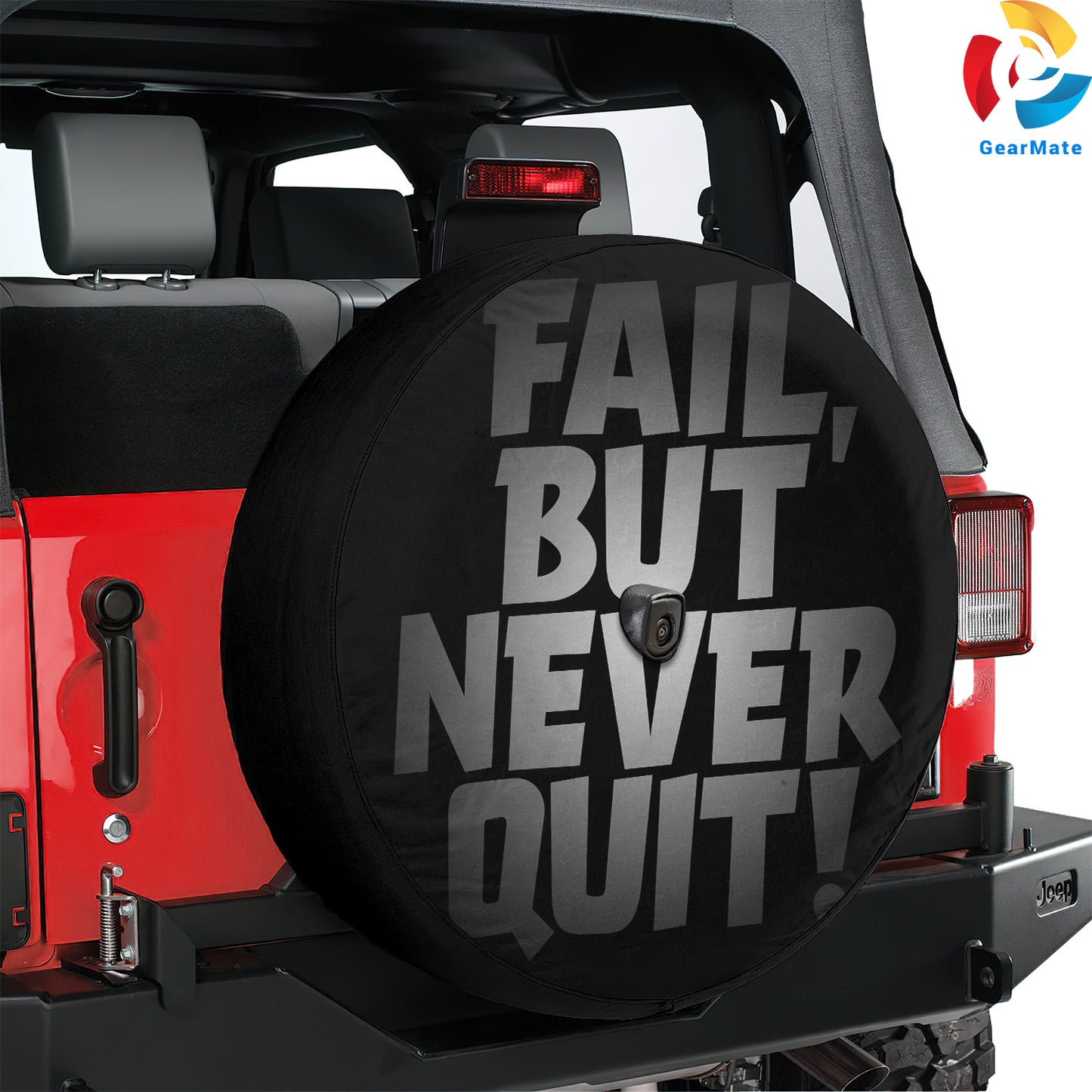 Fail But Never Quit Spare Tire Cover – Premium Waterproof UV Resistant Protector