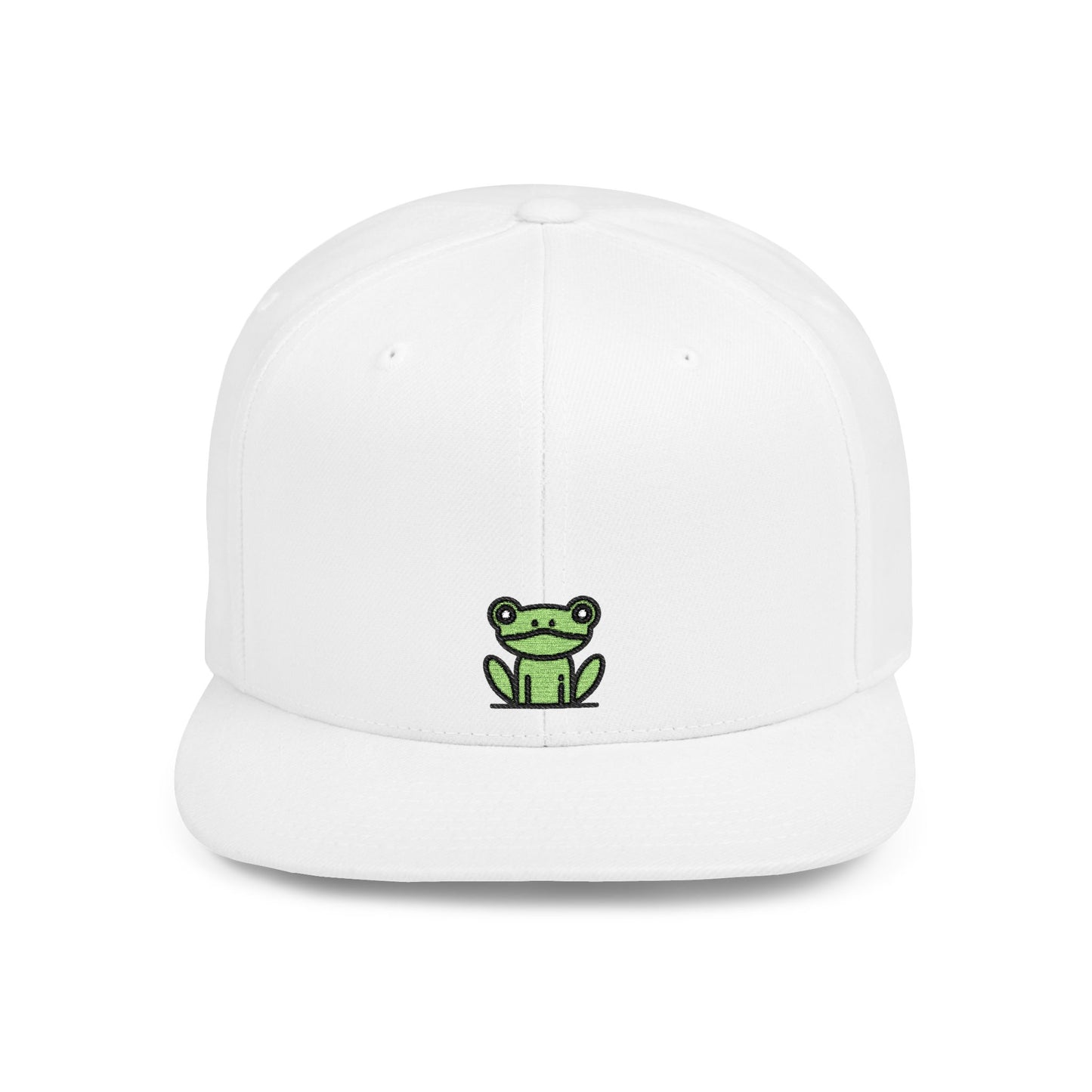 Icons Embroidered Frog Flat Bill Snapback – Lightweight, Custom Fit, Premium Quality