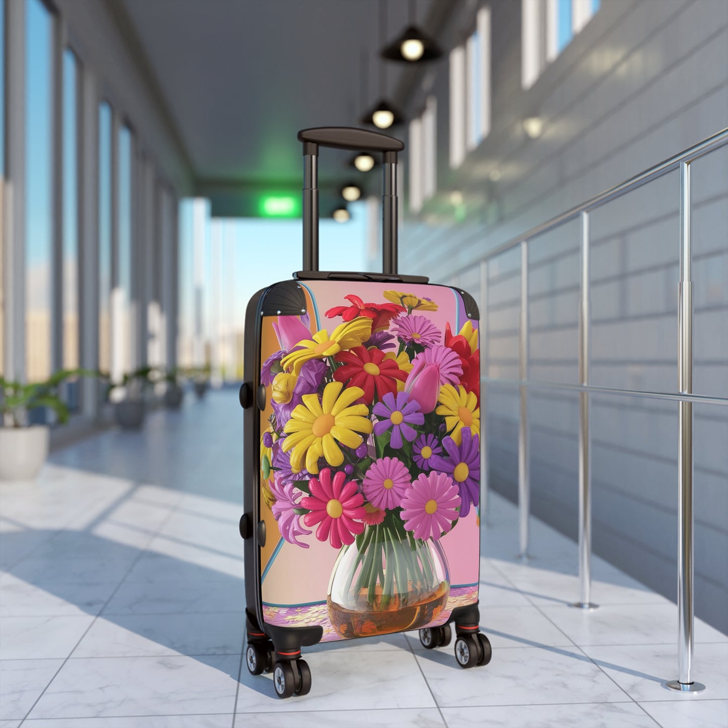 Nature Flowers Floral Set Colorful Art Carry-On Suitcase - Stylish Luggage for Travelers