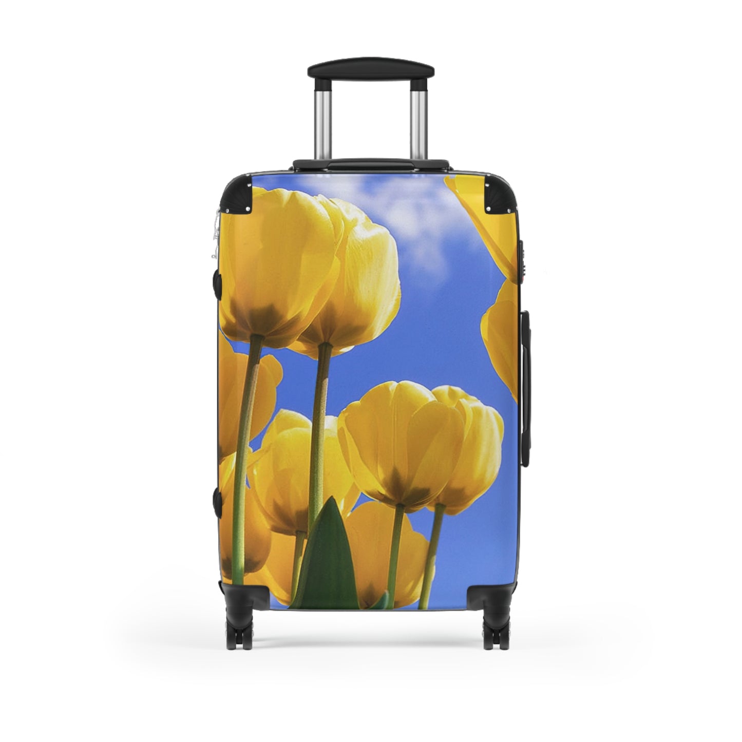 Nature Flowers Floral Yellow Tulips Art Carry-On Suitcase - Stylish Luggage for Travelers