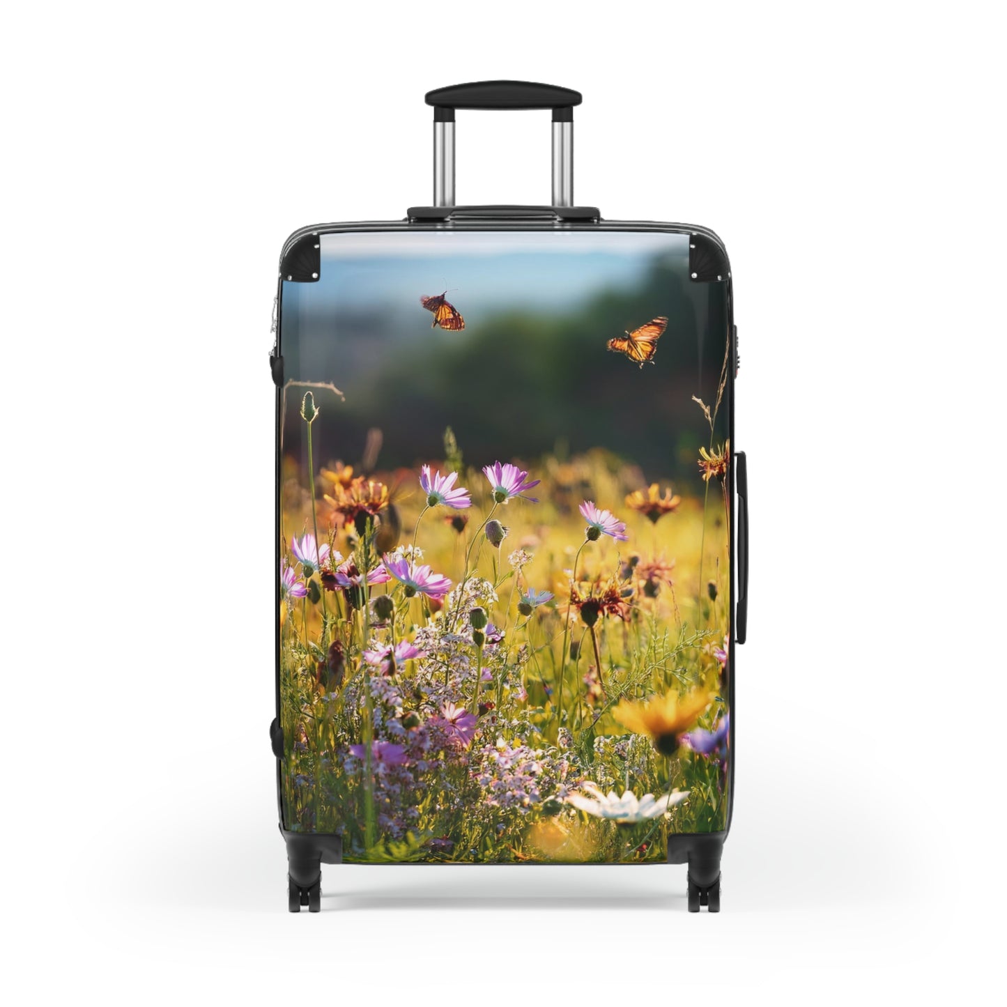 Nature Butterflies In a Field Art Carry-On Suitcase - Stylish Luggage for Travelers