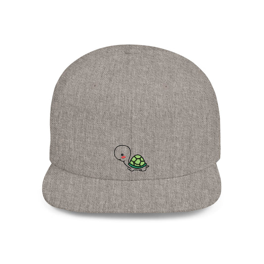 Icons Embroidered Cute Turtle Flat Bill Snapback – Lightweight, Custom Fit, Premium Quality