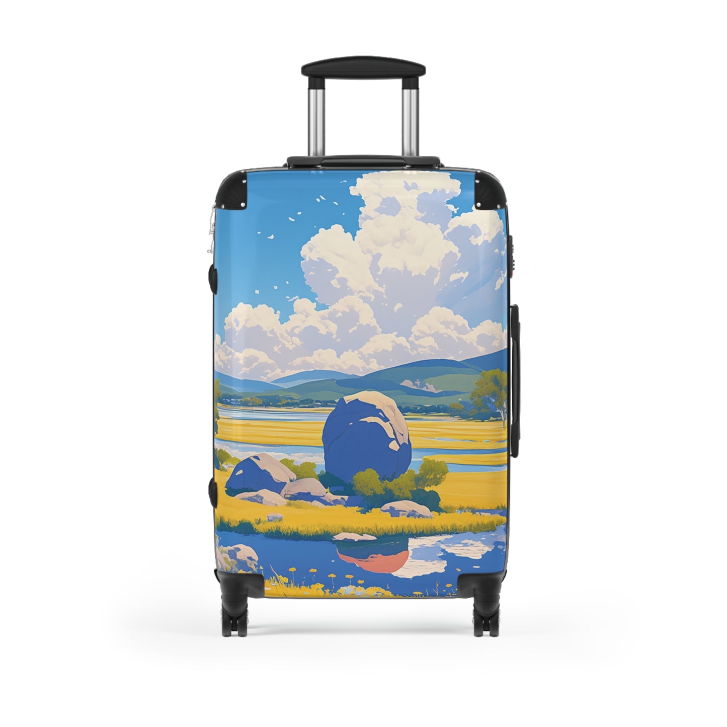 Nature Summer Blue Sky White Clouds Carry-On Suitcase - Stylish Luggage for Travelers