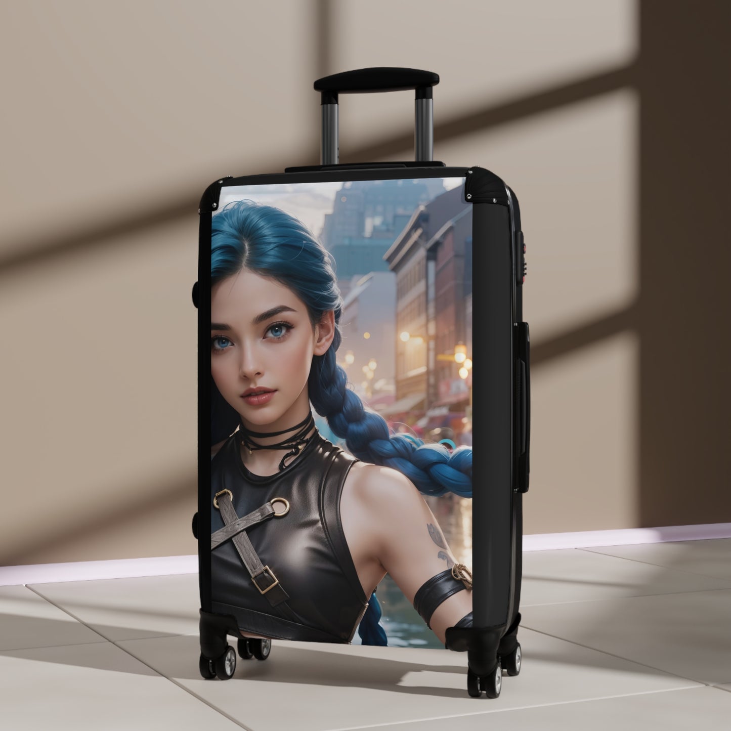 Video Games Jinx AI League of Legends Carry-On Suitcase - Stylish Luggage for Travelers