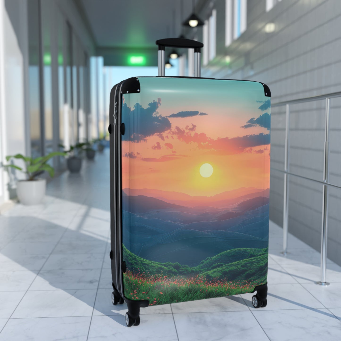 Nature Sunset Serene Art Carry-On Suitcase - Stylish Luggage for Travelers