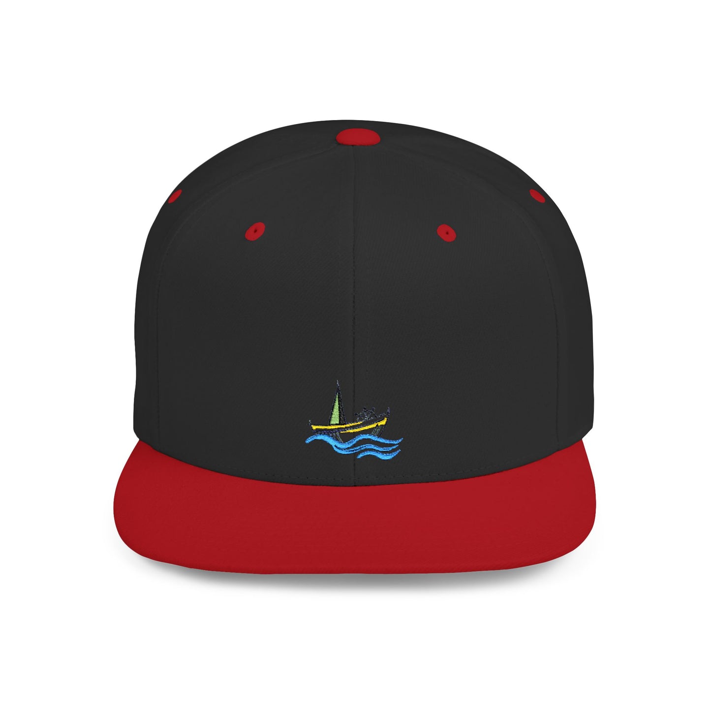 Icons Embroidered Boat Flat Bill Snapback – Lightweight, Custom Fit, Premium Quality